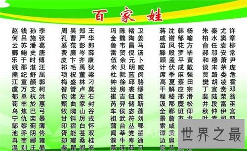 百家姓大全以及来源介绍,姓氏对于传统思想的含义