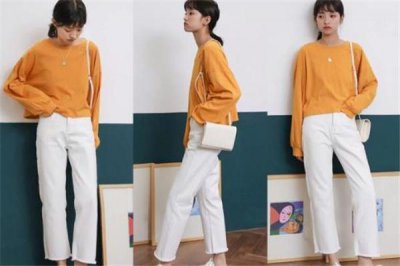 ​白色直筒裤配什么上衣 春日休闲风穿搭