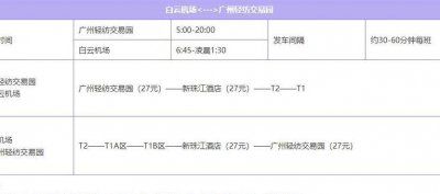 ​机场快线广州（机场快线广州站点时刻表）