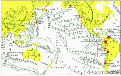​三百年来全球9级以上特大地震分布图，下一次会否发生在这四地区