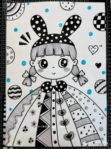 ​40种创意儿童画，黑白线描，彩色装饰画应有尽有！