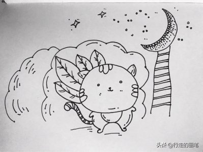 ​简单可爱的黑白小画，把心中的风景都趣味的画下来#简笔画|原创