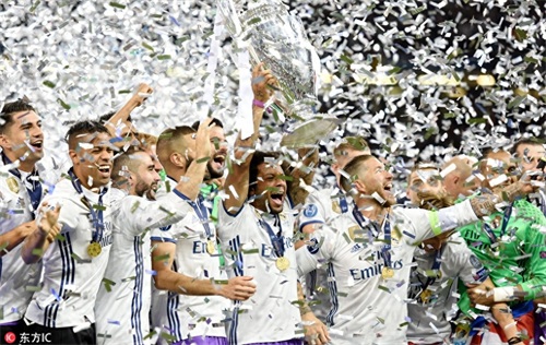 C罗梅开二度助皇马4-1胜尤文夺得欧冠冠军 布冯梦碎千年球场