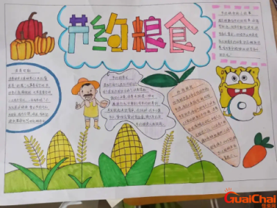 ​节约粮食的手抄报大全简单又漂亮 节约粮食的手抄报大全图片