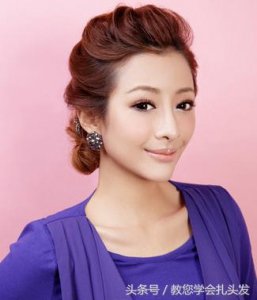 ​优雅高贵简单盘发造型大方时尚（一分钟学会清新感名媛气质盘发）