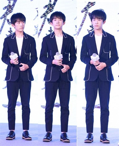 易烊千玺帅气出席《思美人》发布会 现场演唱《离骚》