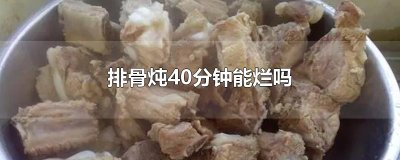 ​排骨炖40分钟能烂吗