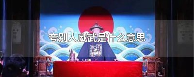 ​夸别人威武是什么意思