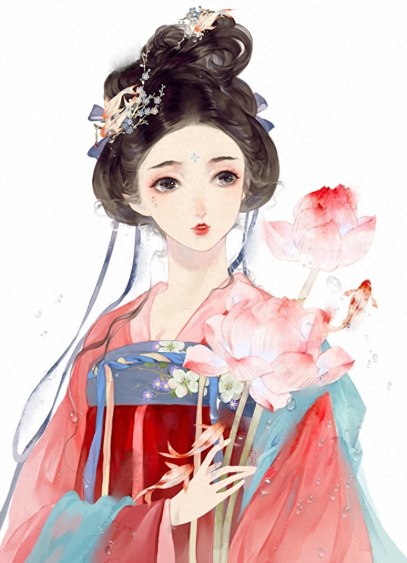 一组非常不错的古风人物插画作品欣赏！造型漂亮画面相当唯美