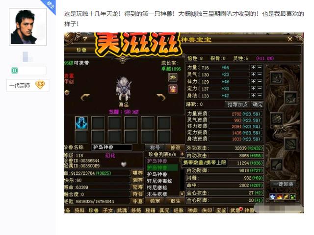 天龙里的稀有珍兽（一人拥有五只绝版神兽宝宝是什么体验）(2)