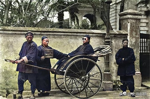 老照片：风靡全国的黄包车，最先从日本传入上海，进而流行全中国