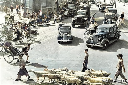 老照片：风靡全国的黄包车，最先从日本传入上海，进而流行全中国