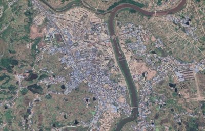 ​卫星上看重庆开州临江镇：开州最大的镇，有很多栋高楼